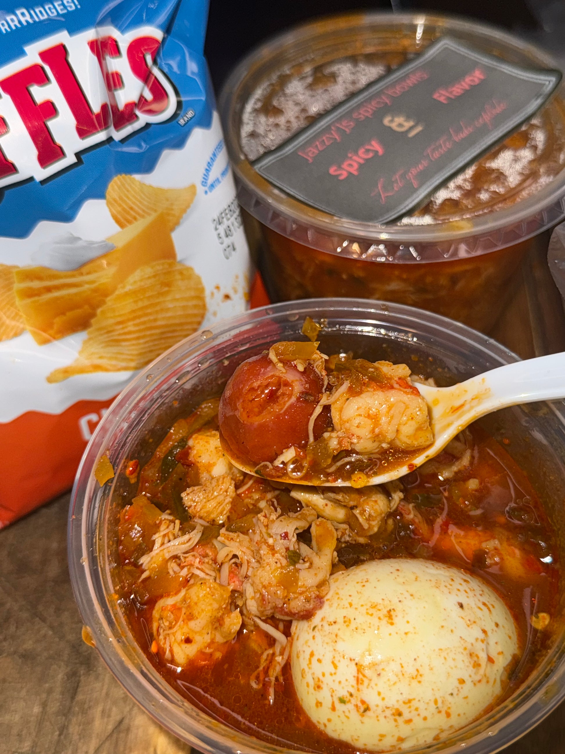 Seafood loaded spicy bowl🌶️🥵
