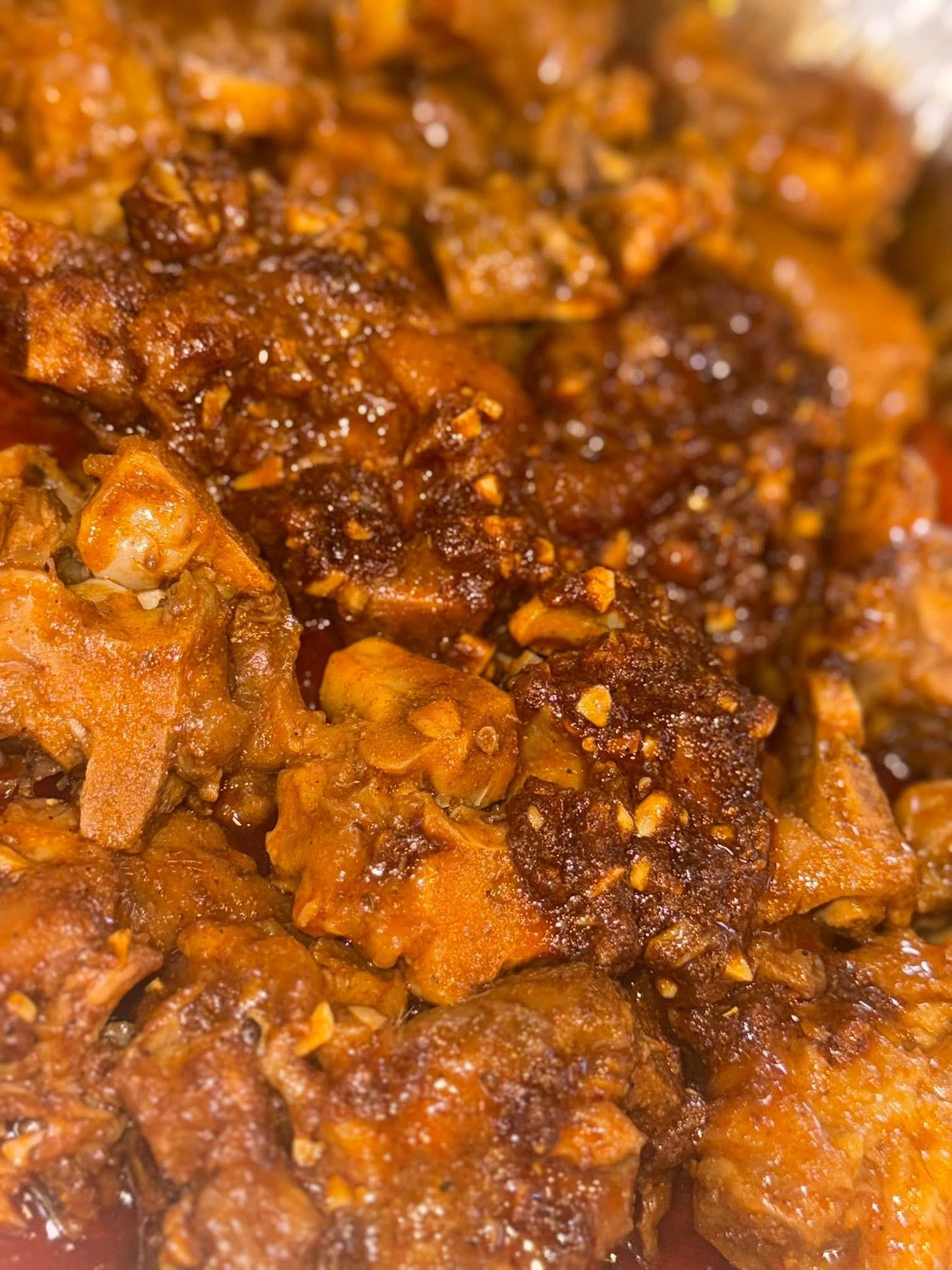 Pig feet bag  with  corn &potatoes & side  of cooked rice