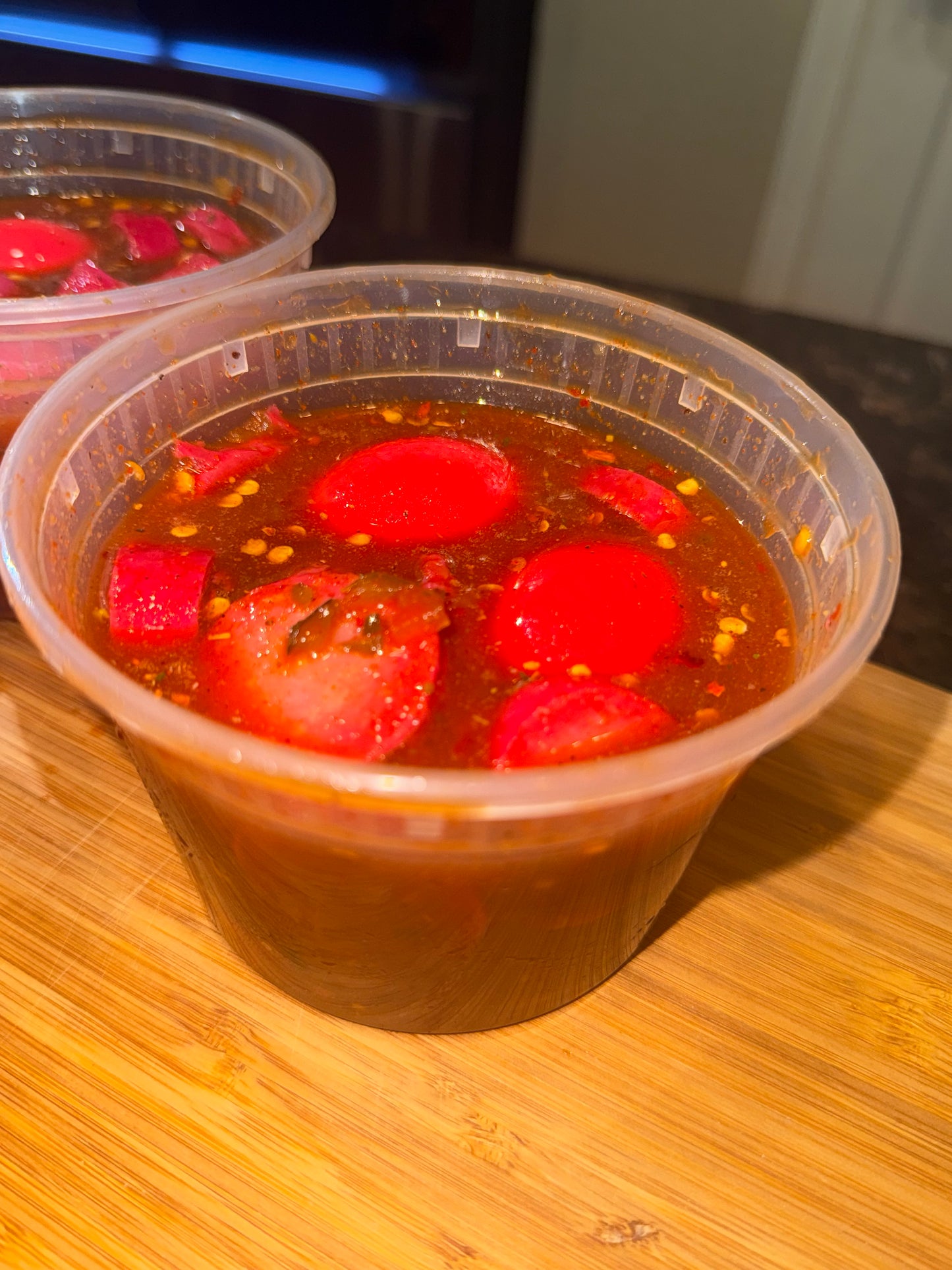 Pork egg, and sausage Spicy bowl