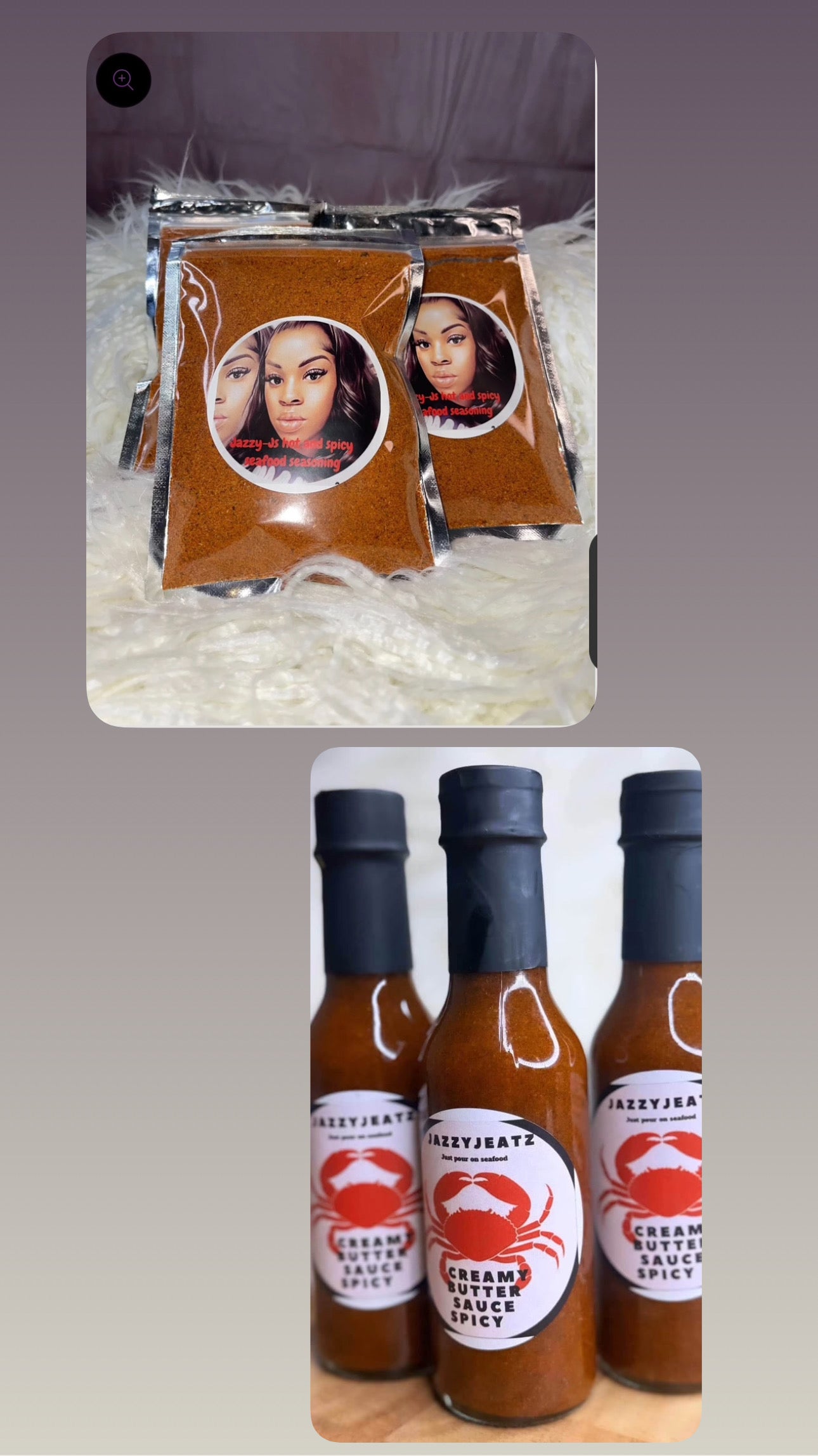 Mix and match seafood seasoning, and butter sauce spicy